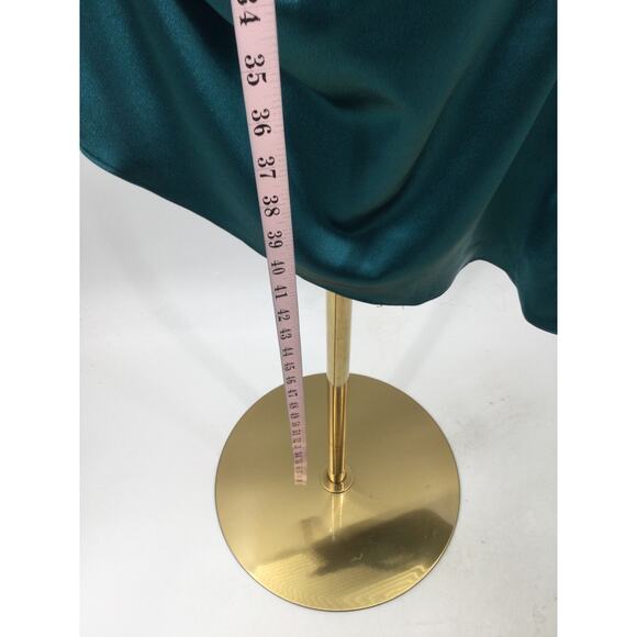 AW BRIDAL SZ 2 XS Deep Lake teal one shoulder asymmetrical party dress NEW B127 - Picture 3 of 7